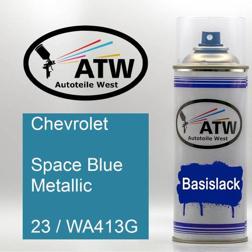 Chevrolet, Space Blue Metallic, 23 / WA413G: 400ml Sprühdose, von ATW Autoteile West.
